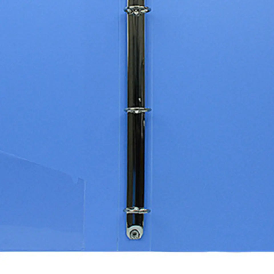 A4 Size 3 Hole Lever Arch File Folder Plastic Document Organizer with Round Rings Metal Clip for Office Stationery Storage