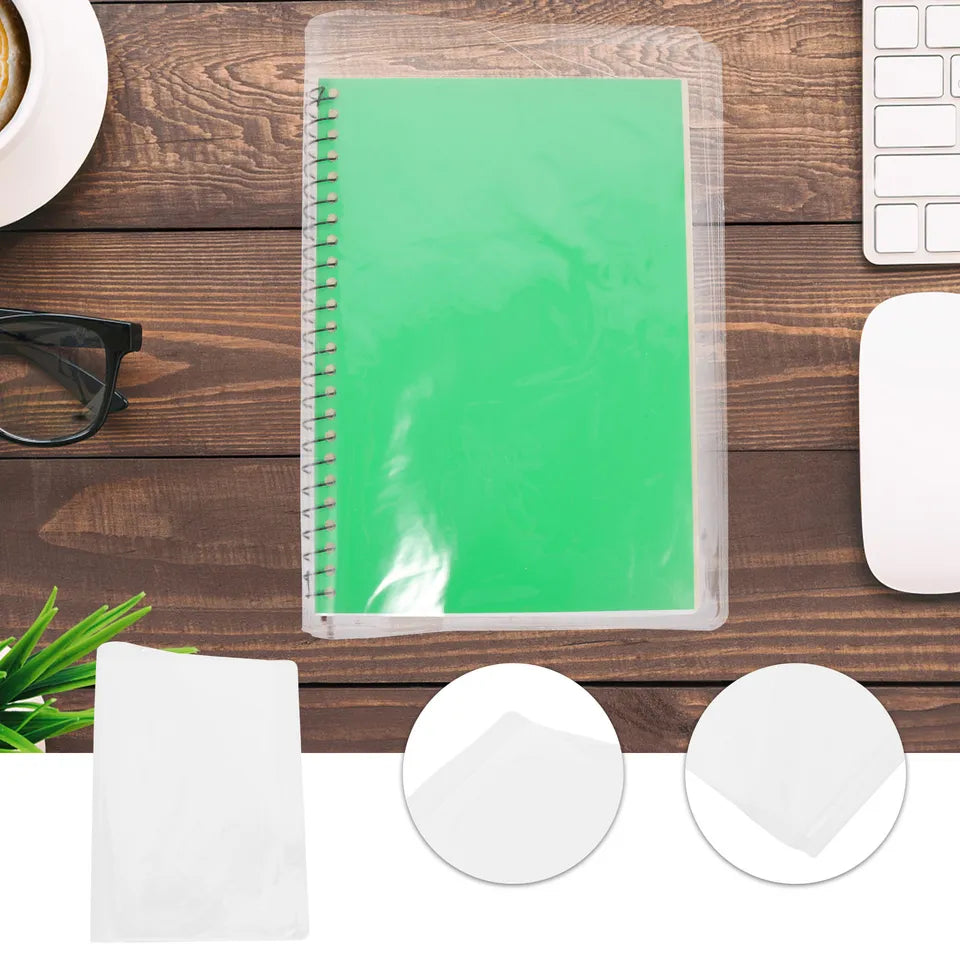 A5 Transparent Book Cover Heavy-Duty PVC Protection Sleeve for Students School Books Office Documents Scrapbook Planner Notebook