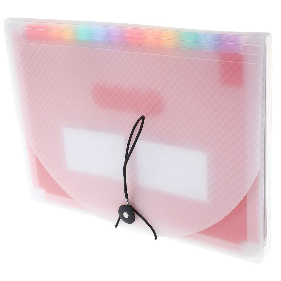 Large Capacity Accordion File Folder Multi-Layer Document Organizer Portable Desktop File Storage Folder for Office Home School