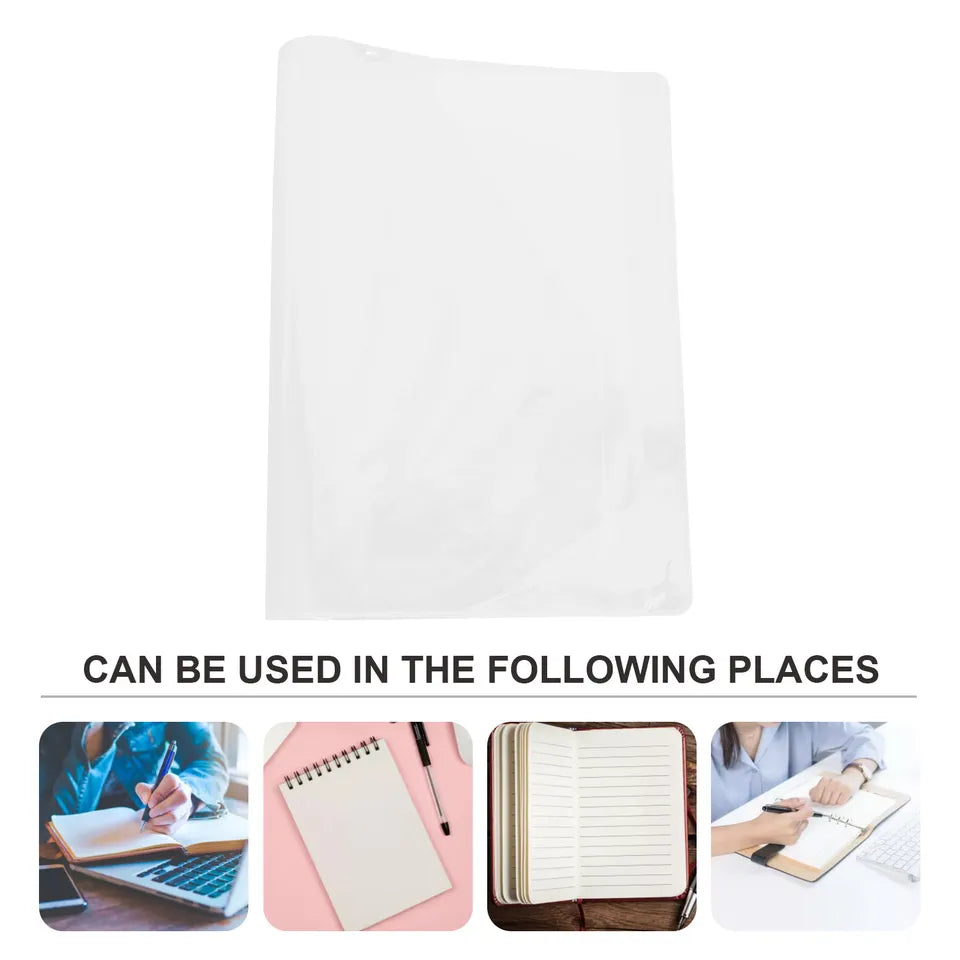 A5 Transparent Book Cover Heavy-Duty PVC Protection Sleeve for Students School Books Office Documents Scrapbook Planner Notebook