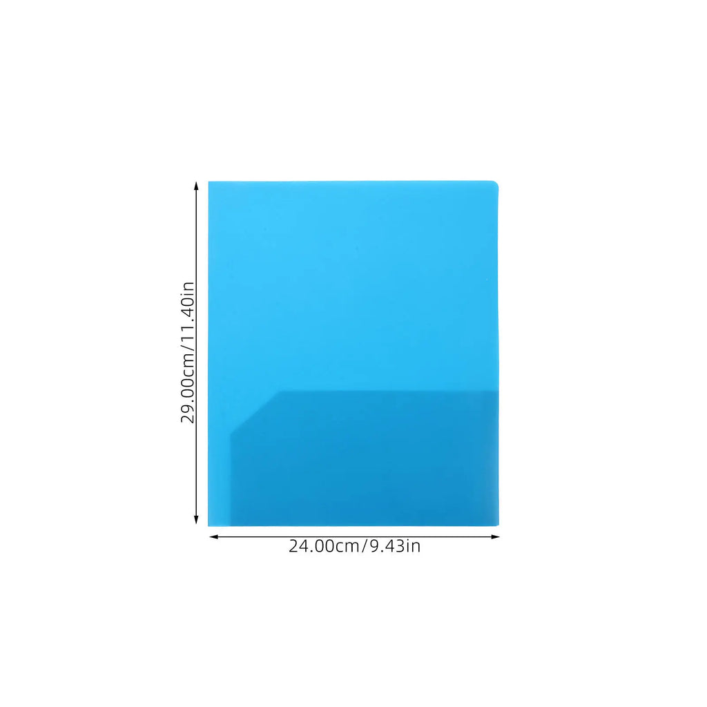 6Pcs A4 File Folders Plastic Two Pocket Document Folder School College Office Presentation Folder Folders School Supplies