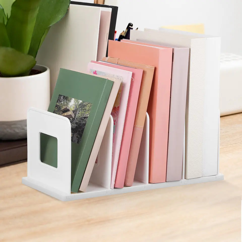 Desktop File Holder Vertical Large Capacity File Organizer for Desk Binder Organizer Office Document Storage Binder Shelf