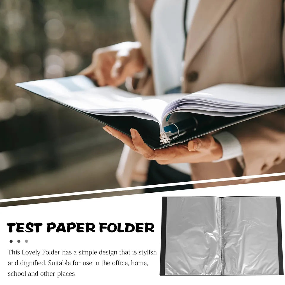A3 Display Folder File Organizer Transparent Plastic Document Storage Folder for Office Home School Teachers Engineers Artists