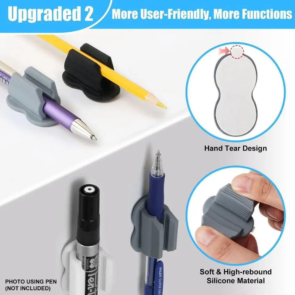 High Quality Creative Pen Holder Silicone Anti-lost Desktop Storage Self-Adhesive Anti-fall Pen Rack Ballpoint