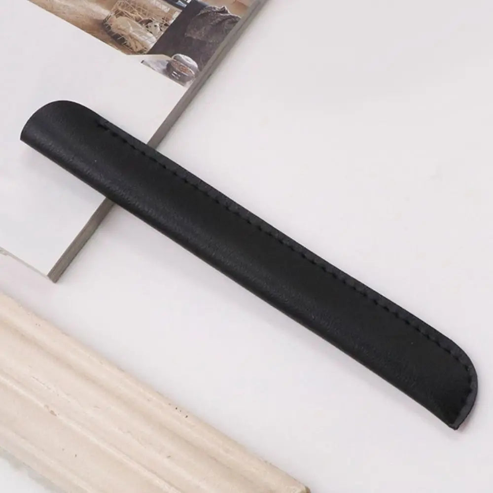 Lightweight PU Leather PU Pencil Bags Solid Color Large Capacity Pen Bags Pencil Case Office Supplies