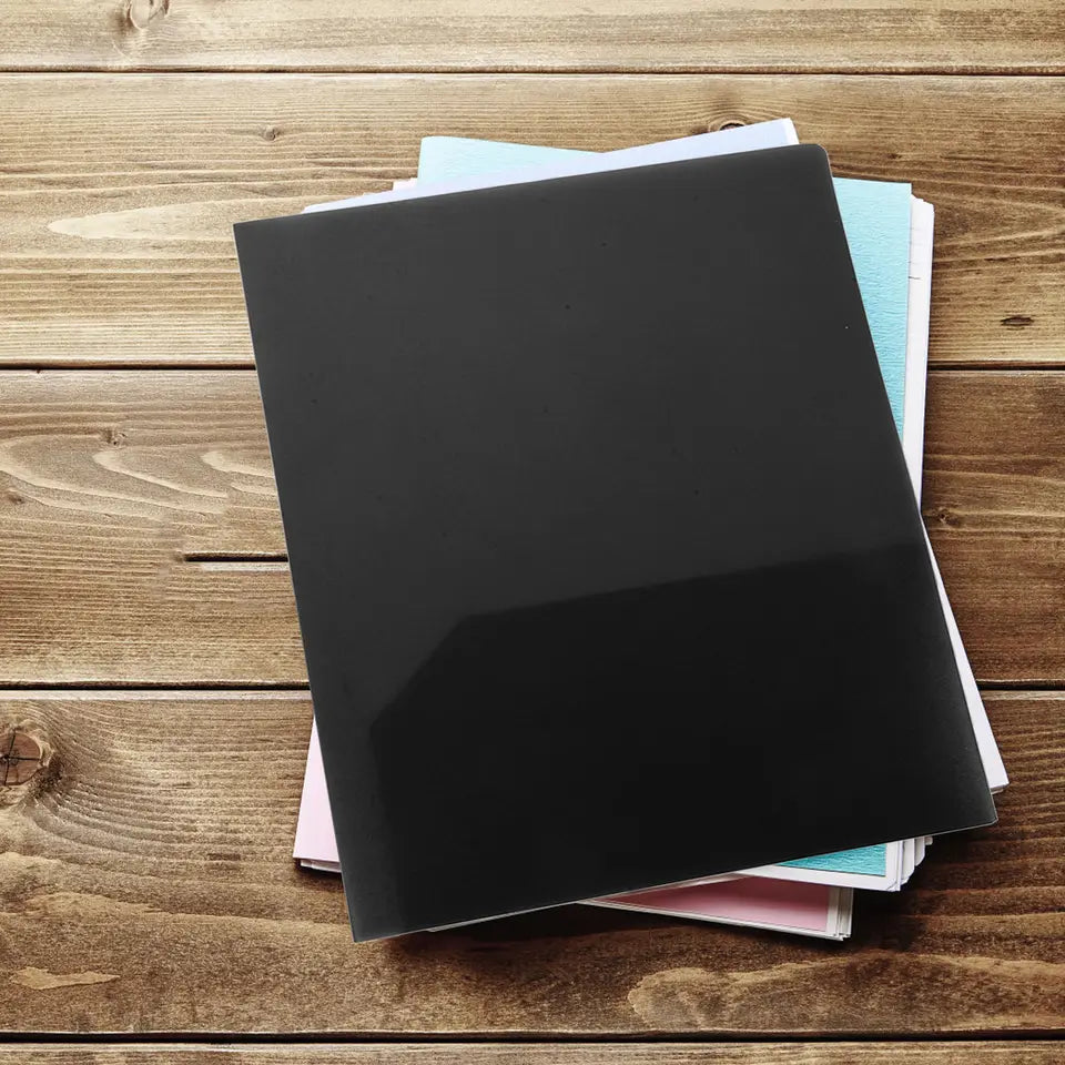 6Pcs A4 File Folders Plastic Two Pocket Document Folder School College Office Presentation Folder Folders School Supplies