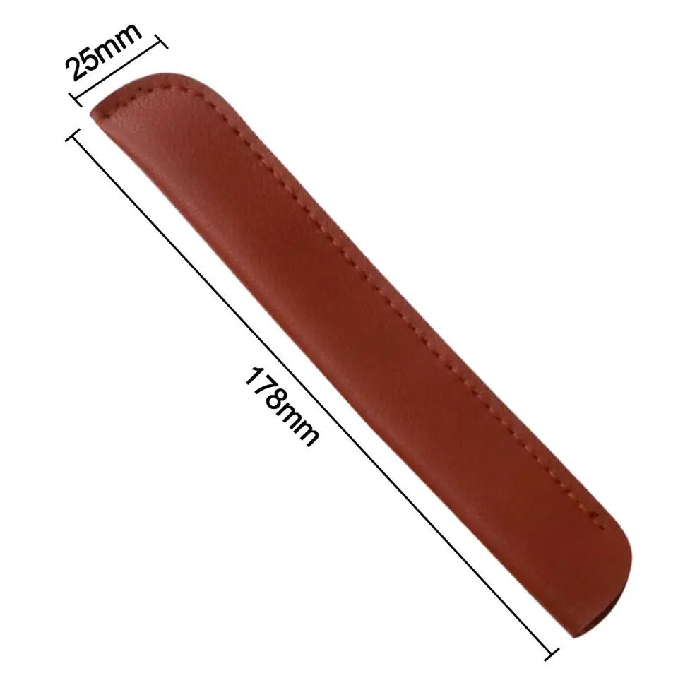 Lightweight PU Leather PU Pencil Bags Solid Color Large Capacity Pen Bags Pencil Case Office Supplies